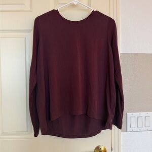 Athleta Women's Burgundy Long Sleeve Top